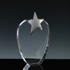 Fusion Crystal Award 6 inch Opal Star, Single, Velvet Casket