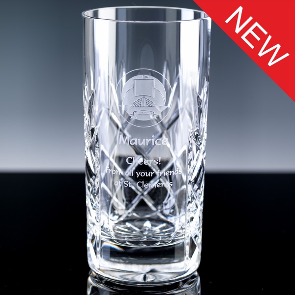 Inverness Crystal Traditional Panelled 12oz Hiball, Bulk, Inner Carton of 6