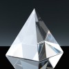 Optical Crystal Award 2.5 inch Square Pyramid, Single, Velvet Casket