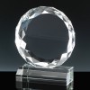 Optical Crystal Award 7 inch Glen Finnan, Single, Velvet Casket